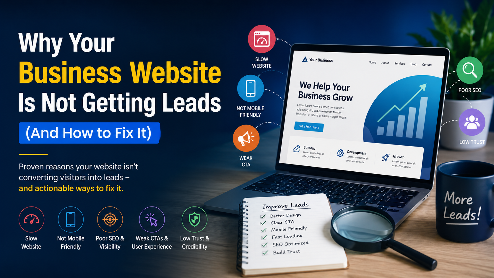 Why Is Your Business Website Not Converting Visitors Into Leads?