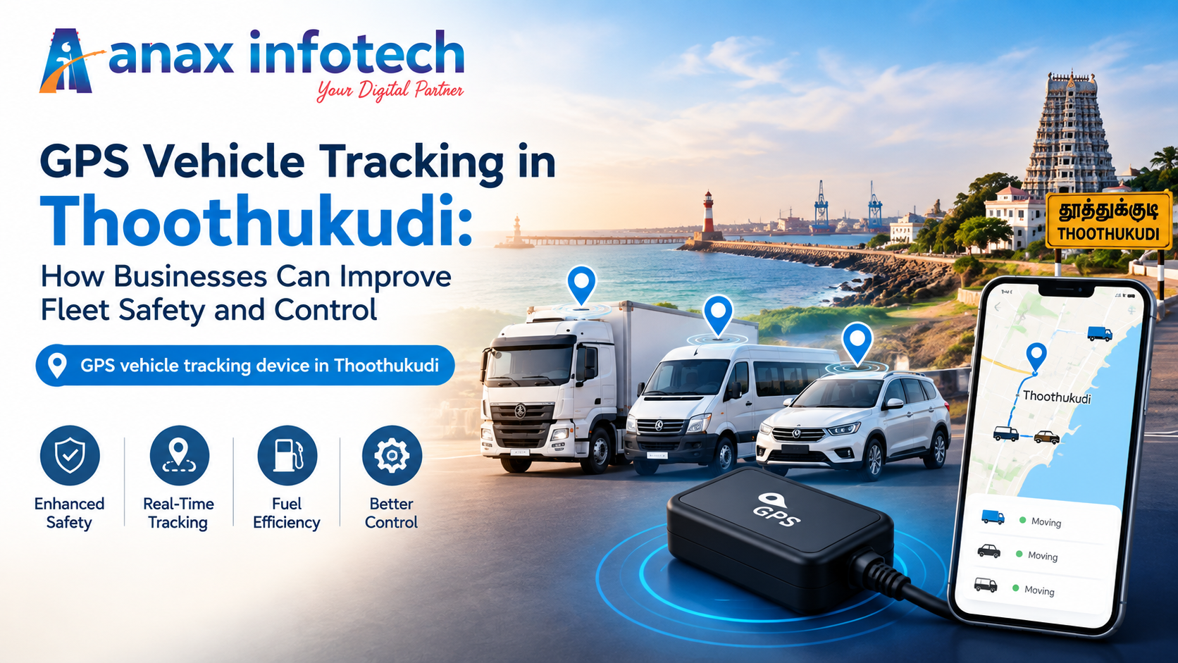 GPS Vehicle Tracking in Thoothukudi: How Businesses Can Improve Fleet Safety and Control